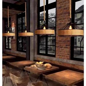 Lampada a sospensione in Rattan Vintage Boho Rattan lampada a sospensione <span class=keywords><strong>paralume</strong></span> per sala da pranzo soggiorno camera da letto corridoio cucina isola - Product Image 6