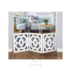 Valla de Madera Decorativa Expandible, Moderna y Ecológica para Perros Pequeños y Medianos, Barrera para Escaleras y Puertas - Product Image 1
