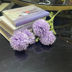 <span class=keywords><strong>Fleur</strong></span> <span class=keywords><strong>Pompon</strong></span> en Soie 4 têtes Blanc <span class=keywords><strong>jaune</strong></span> Boule de Chrysanthème Artificiel Fleurs - Product Image 6
