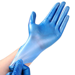 Guantes desechables baratos de vinilo blanco azul sin polvo M4.3g precio al por mayor de fábrica guantes sin látex - Product Image 2