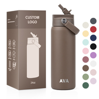Bouteille d'eau de sport portable de haute qualité sans BPA, en acier inoxydable 304, 700 ml, isolée sous vide, anti-fuite, pour la salle de sport