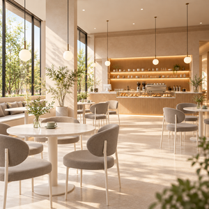 Diseño Interior Minimalista Personalizado para Cafetería, Conjunto Completo de Muebles para Café - Product Image 4