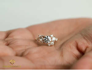 Anillo de Compromiso con Diamantes Cultivados en Laboratorio de 1.4 TCW, Anillo de Boda con Diamantes Cultivados en Laboratorio Certificados por IGI, Anillo Elegante de Oro Sólido de 14K - Product Image 3