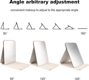 Custom Mini PU Portable <b>Pocket</b> <b>Mirror</b> Soft Foldable Handheld Compact Vanity Makeup <b>Mirror</b> for Traveling - Product Image 5