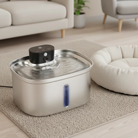 Fontaine à eau pour chat en acier inoxydable, distributeur d'eau intelligent pour animaux de compagnie, automatique pour chat, chien, filtration multicouche
