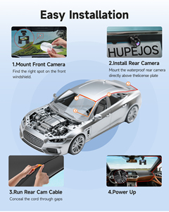 กล้องติดรถยนต์ 4 ช่องทาง มินิแดชแคม 4 เลนส์ หน้า หลัง ซ้าย ขวา ความละเอียด 1080P เครื่องบันทึกภาพ DVR 4CH กล่องดำในรถยนต์ พร้อม WiFi มองเห็นในเวลากลางคืน - Product Image 6