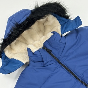 Veste d'hiver longue et solide en laine écologique veste en duvet épaissie à capuche imperméable bouffante coupe-vent vêtements en fourrure avec logo personnalisé - Product Image 2