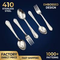 Ensemble de couverts légers en acier inoxydable 5 pièces (couteau, fourchette, cuillère) – Vente directe usine – Compatible lave-vaisselle pour cuisine