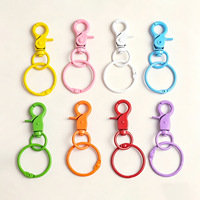 Colorful Enamel Metal Dog Clasp With Jump Rings DIY Jewelry Making Snap Hook Key Chain Bag Pendant Accessories