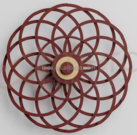 Sculpture cinétique en bois décorative, moulin à vent rotatif à découpe laser créative, art cinétique en bois, décorations