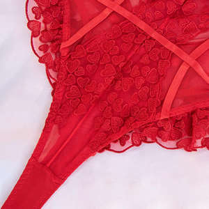Body in Pizzo Trasparente <span class=keywords><strong>Sexy</strong></span> di Alta Qualità per Donna <span class=keywords><strong>2023</strong></span>, Intimo Ricamato Leggero e Traspirante ad Asciugatura Rapida, Set 2 Pezzi - Product Image 6
