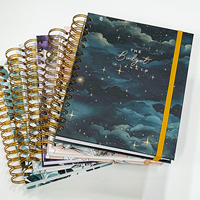 BAS quantité minimale de commande Prix d'usine Impression de logo personnalisé Carnet de notes budgétaires Tracker d'agenda à spirale autocollant Journal d'enregistrement Planificateur hebdomadaire non daté