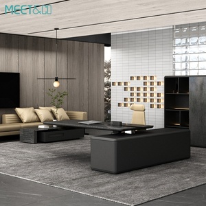 Meubles de bureau modernes, table de bureau en forme de L, bureau de direction, designs de meubles de bureau de luxe, bureau pour manager, patron, PDG - Product Image 3