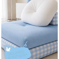 Fauteuil modulaire en gingham bleu, fauteuil d'appoint capitonné avec coussin de soutien, chaises pour le salon, meubles pour la maison