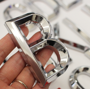 Lettres personnalisées en ABS chromé chiffres 3m emblèmes adhésifs en plastique étanche - Product Image 2