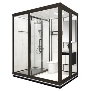 豪华便携式预制浴室单元一体预制浴室模块化便携式卫生间淋浴房