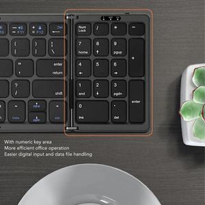 Mới Xách Tay Mini Ba-Gấp Bàn Phím Không Dây Có Thể Gập Lại Bàn Phím Với Bàn Phím Số Tiếng Anh Máy Tính Xách Tay Cho I.OS Android I.Pad - Product Image 3