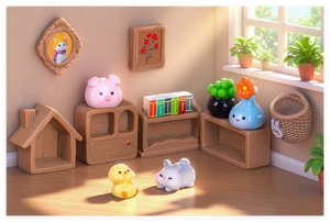 Scrivania in resina fontana a parete libreria orologio gufo vaso fiore salvadanaio portacandele vaso casa delle bambole <span class=keywords><strong>mobili</strong></span> in miniatura - Product Image 6