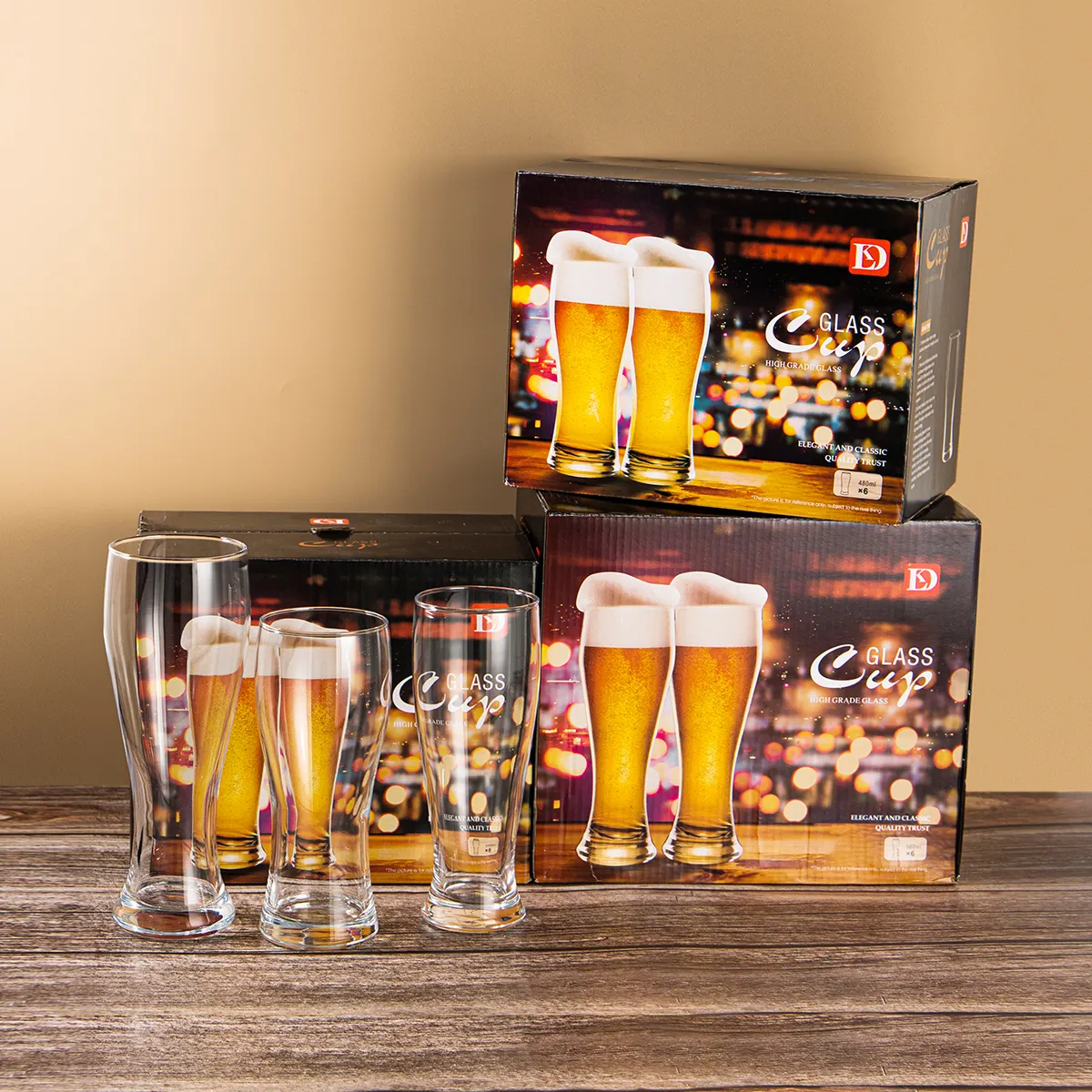 Best sell 20 ounce Belgian Style without Stemmed Beer Tasting Glassware for craft beer in summer