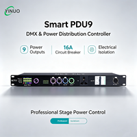 Unité de distribution d'alimentation intelligente PDU9, séquenceur d'alimentation à 9 canaux contrôlé par DMX, montage en rack 1U pour équipement d'éclairage de scène