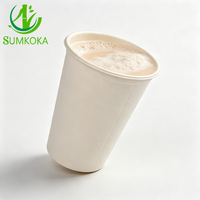 SUMKOKA Gobelets jetables biodégradables en fibre de bagasse de canne à sucre, robustes, pour boissons chaudes ou froides, 8oz, 12oz, 16oz