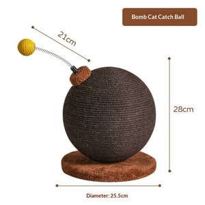 <span class=keywords><strong>2026</strong></span> OEM Jute Moderne Kattenklimrek Krabplank Balpaal Bomb-vormig Duurzaam Slijtvast Katten Speelgoed - Product Image 6