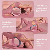 Pilates Yoga-Rad Silikon-Rückenrolle Wirbelsäulenmassage Übungsgerät Heimfitness Leichtgewichtig Langlebig 30,5x12cm Großhandel OEM