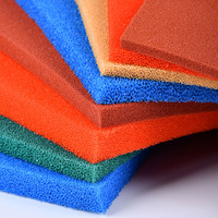 Éponge en silicone à cellules ouvertes, planche en éponge en silicone pour le repassage des vêtements, planche en éponge écologique spécifique au nettoyage rouge et bleue