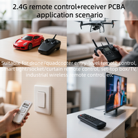 Module émetteur-récepteur sans fil 2,4 GHz, télécommande TX + RX, kit PCBA, maison intelligente, industrie, contrôle de jouets, carte mère