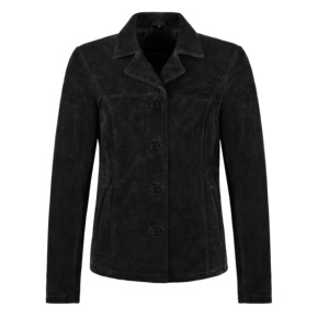 Veste pour femme en cuir Nappa noir souple 100% véritable, fermeture éclair YKK, doublure premium, marque privée OEM/ODM, luxe minimaliste et épuré - Product Image 1