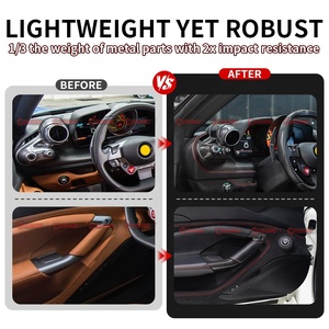 Kit interior de fibra de carbono seca estilo OEM para coche, kit de manijas de puerta y salida de aire acondicionado para Ferrari F8 - Product Image 4