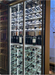 Armoire de réfrigérateur à vin électrique porte en verre trempé isolée personnalisée 304 SS fort contrôle de la température de la cave à vin ménage - Product Image 5