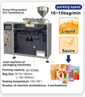 Machines automatiques de remplissage et de scellage de petits sachets de sauce en pâte liquide pour animaux de compagnie