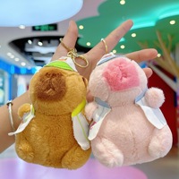 100 modèles de porte-clés en peluche Capybara de graduation, mignons, doux, style anime, jouets poupées, pendentifs de sac, vente en gros