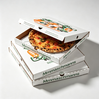 Nouvelle boîte à pizza personnalisée imprimée à 3 compartiments, emballage en carton de qualité alimentaire pour mini-pizzas, boîte à emporter écologique
