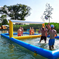 Hermétique Prix de gros d'usine Terrain de volley-ball gonflable flottant en mer Terrain de volley-ball gonflable portable