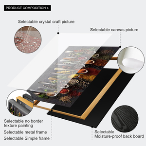 Decorazioni per la casa arte grani spezie cucchiaio peperoni tela pittura <span class=keywords><strong>cucina</strong></span> <span class=keywords><strong>poster</strong></span> decorazione <span class=keywords><strong>stampe</strong></span> per sala da pranzo immagini di arte della parete - Product Image 4