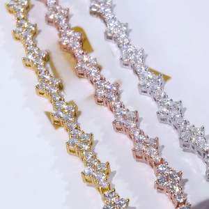Factory Wholesale 925 Silver Moissanite Tennis <b>Chain</b> Heavyweight VVS1 <b>Iced</b> Out Hip Hop Necklace Custom Length Jewelry Pass Teste - Product Image 2