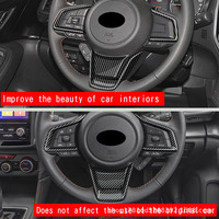Bahan ABS 25-Subaru Forester kustom payet roda kemudi dekoratif aksesoris Interior mobil