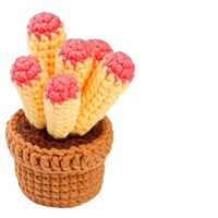 Neues Chinesisches Handgemachtes Häkel-DIY-Set Englischsprachige Anleitungen Tierköpfe Blumen Pflanzen Sukkulenten Hochzeit Textil Stoff