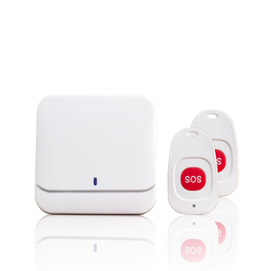 2 Transmitter 1 Receiver Wireless Audio Doorphone Elderly Care <strong>SOS</strong> Caller Functions Lanyard <strong>Button</strong> <strong>Intercom</strong> for Home Security - Product Image 1