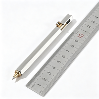 Stylo à bille tactique EDC en acier inoxydable avec mécanisme coulissant en laiton, stylo de poche hexagonal en métal pour signature, idéal comme cadeau