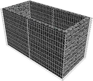 Vente en gros de jardinières en <span class=keywords><strong>gabion</strong></span> de haute qualité en <span class=keywords><strong>acier</strong></span> <span class=keywords><strong>galvanisé</strong></span> 180x90x100 cm, couleur argent, pour jardin et fleurs - Product Image 2