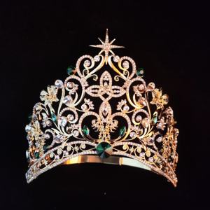 Corona <span class=keywords><strong>de</strong></span> Reina Chapada en <span class=keywords><strong>Oro</strong></span> al por Mayor, Corona <span class=keywords><strong>de</strong></span> Princesa Curva Real <span class=keywords><strong>de</strong></span> Miss Universo para Concursos <span class=keywords><strong>de</strong></span> Belleza - Product Image 1