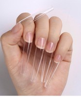 Gel souple professionnel presse sur ongles conseils couverture complète 3XL conique carré couverture complète ongles conseils Long carré 240 pièces/boîte