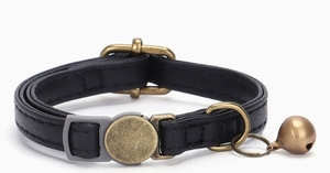 Collar para Gato con Hebilla Metálica de Estilo Retro, Grabable, Collar para Mascotas de Cuero Resistente al Desgaste - Product Image 6