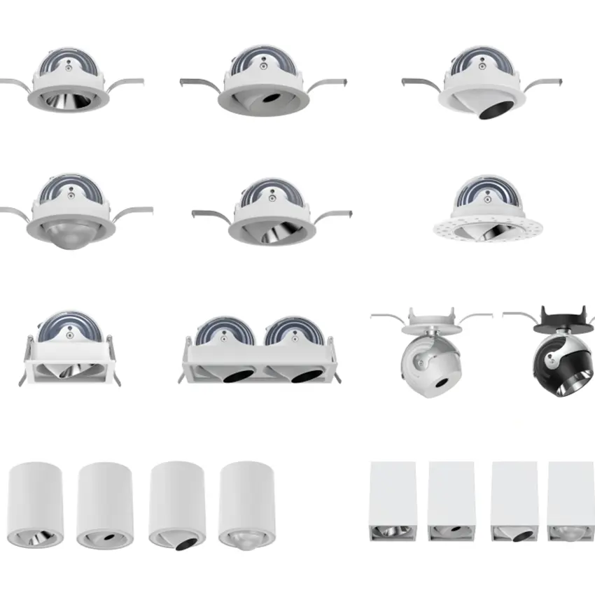 Plafonnier spot anti-éblouissement downlight plafonniers rond encastré vers le bas lumière led projecteur