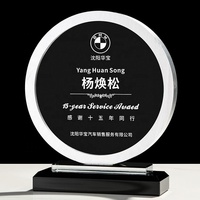 Médailles en cristal vierges personnalisées par le fabricant, plaque en métal ronde or, argent, bronze, récompense de compétition, trophée en cristal par sublimation