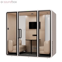 Cabines insonorisées portables en aluminium pour la maison et l'école, cabines de travail acoustiques avec verre épais pour hôpitaux et centres commerciaux
