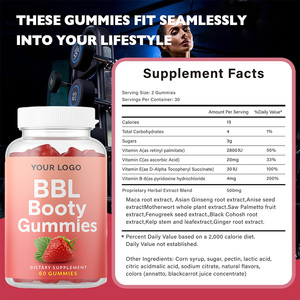 Gummies Premium BBL pour l'amélioration des fesses avec Maca et Ginseng, 60 unités, pour le soutien de la silhouette et du métabolisme - Product Image 6